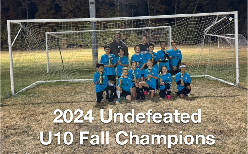U10 Undefeated Intramural Champions Fall 2024
