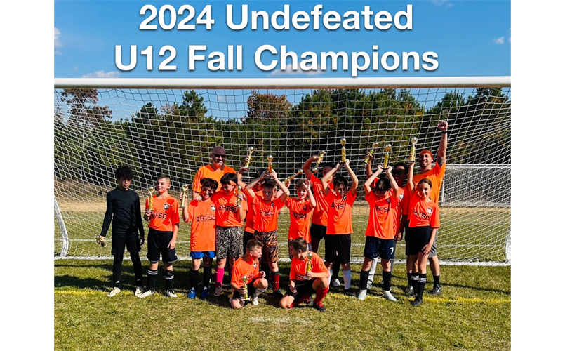 U12 Undefeated Intramural Champions Fall 2024