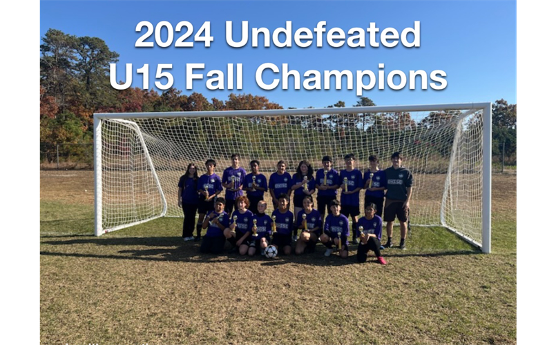 U15 Undefeated Intramural Champions Fall 2024